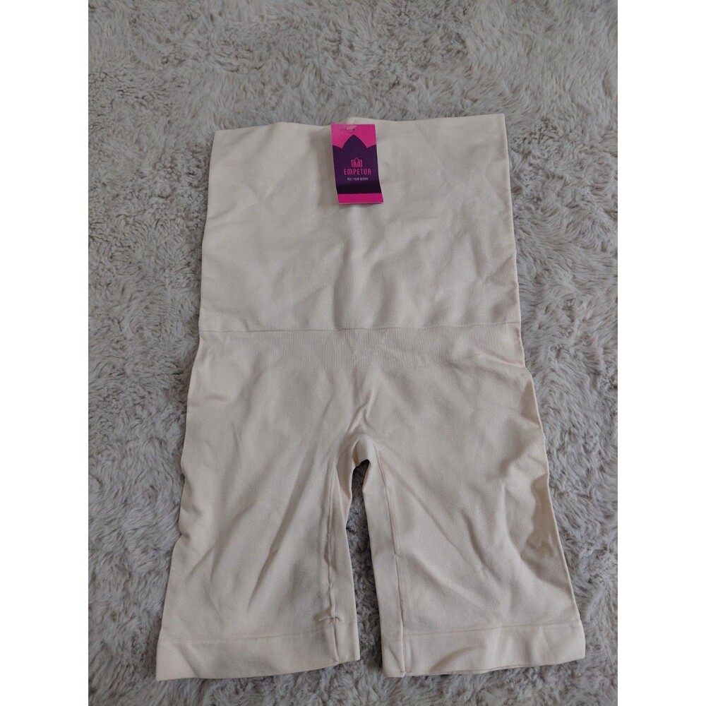 NWT Empetua Women Sz M-L Tan Shaper Short_1 Pc   Inseam7" Nylon Spandex